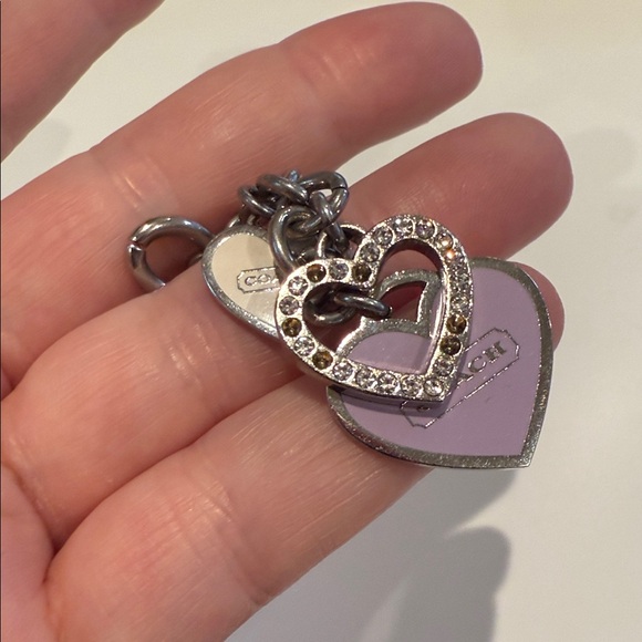 Coach Heart Charms - Purple and Silver - Picture 2 of 6